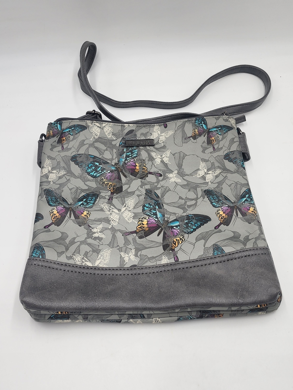 Koltov Multicolor Floral Butterfly Crossbody Bag Zip Closure Inner Pockets